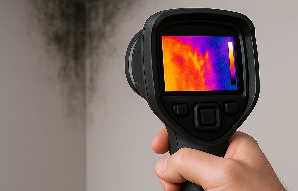 Μηχάνημα εντοπισμού υγρασίας με θερμοκάμερα